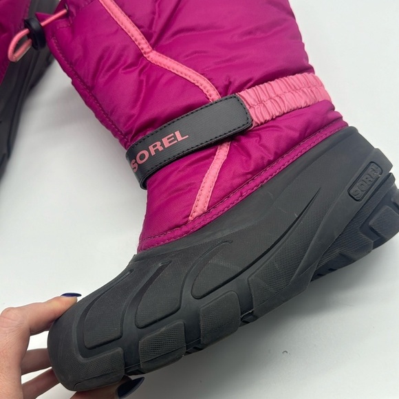 Sorel Kids' Flurry Weather Resistant Snow Boot Pink Size 4 - Picture 5 of 15